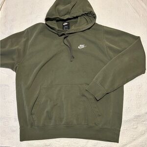 Nike Men's Olive Green Hoodie Size Large